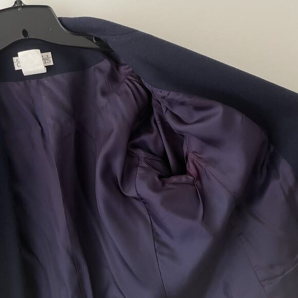 Wool Blazer‎ Navy Gold Crest Buttons 12 Double Breasted Ivy League Academia Ivy - Picture 7 of 13